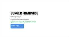 Desktop Screenshot of burgerfranchise.com