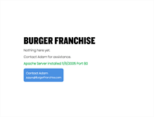 Tablet Screenshot of burgerfranchise.com